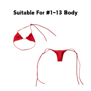 Mini Sex Dolls Clothing Red Bikini Swimsuit (For #1~13 Body)