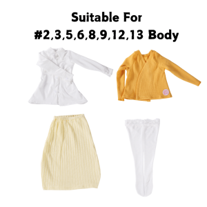 Yellow OL Suit Mini Sex Doll Clothes (Suitable For #2,3,5,6,8,9,12,13 Body)