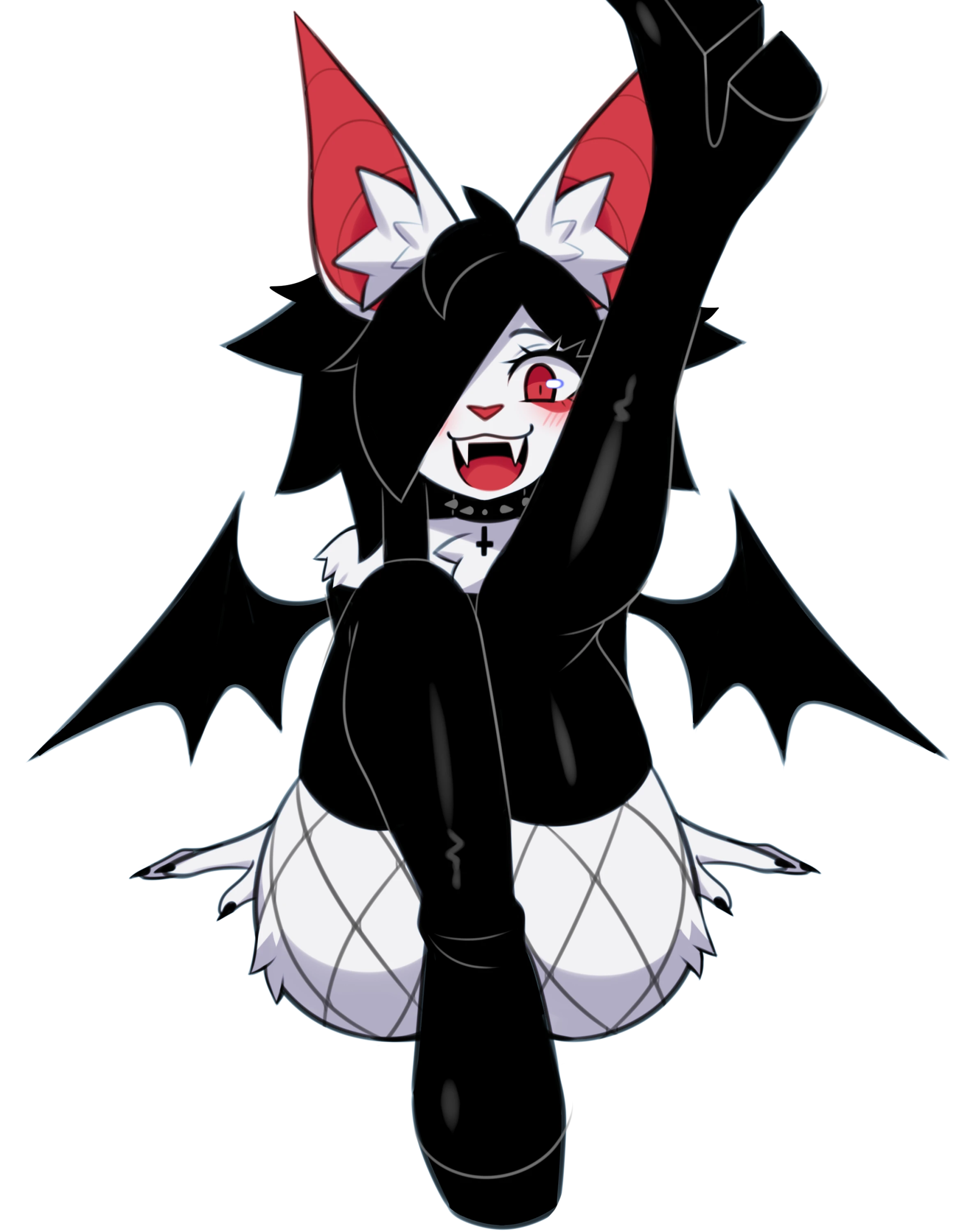 Asphodel bat furry character illustration — gothic atmosphere