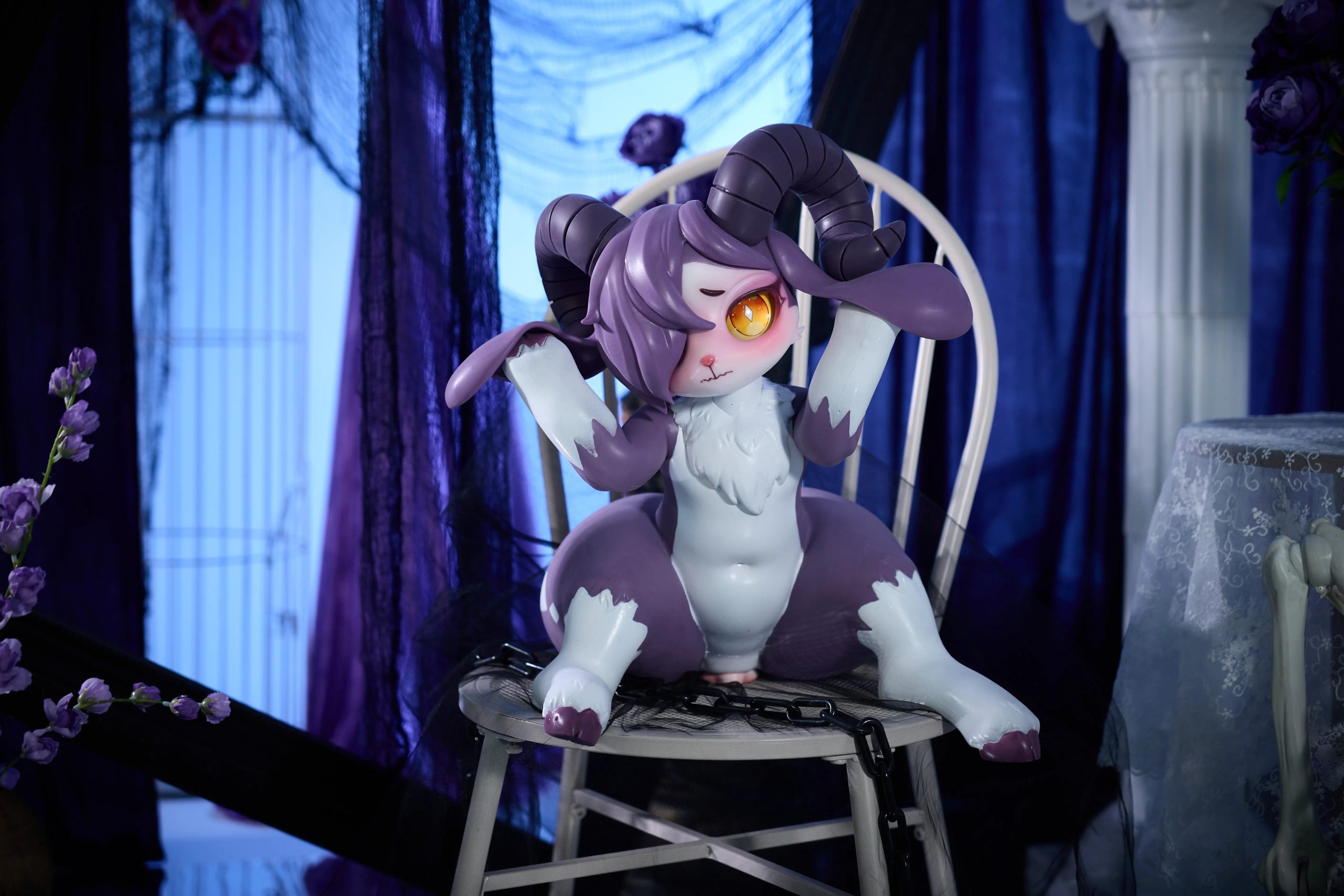 X-ray view of the exclusive furry-proportion articulated skeleton inside the Shimu sex doll
