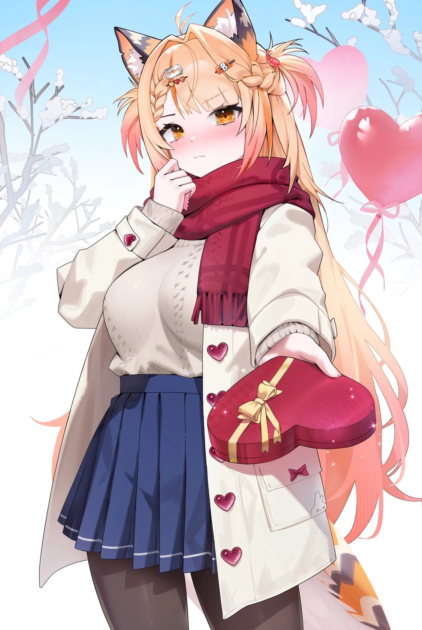 Official character illustration of Ebiko VTuber showing prawndere personality