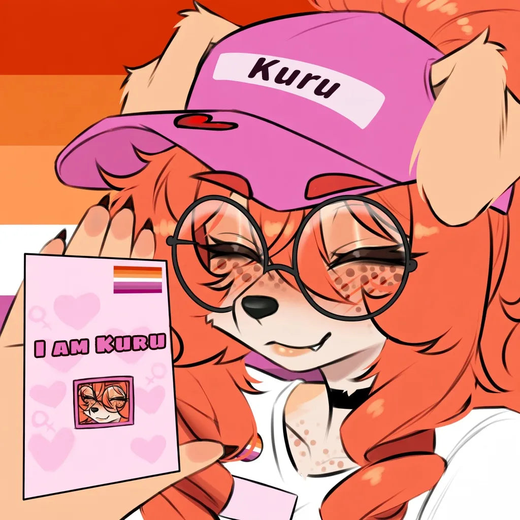 Official Kuru furry dog girl character profile art for the MRL limited edition onahole