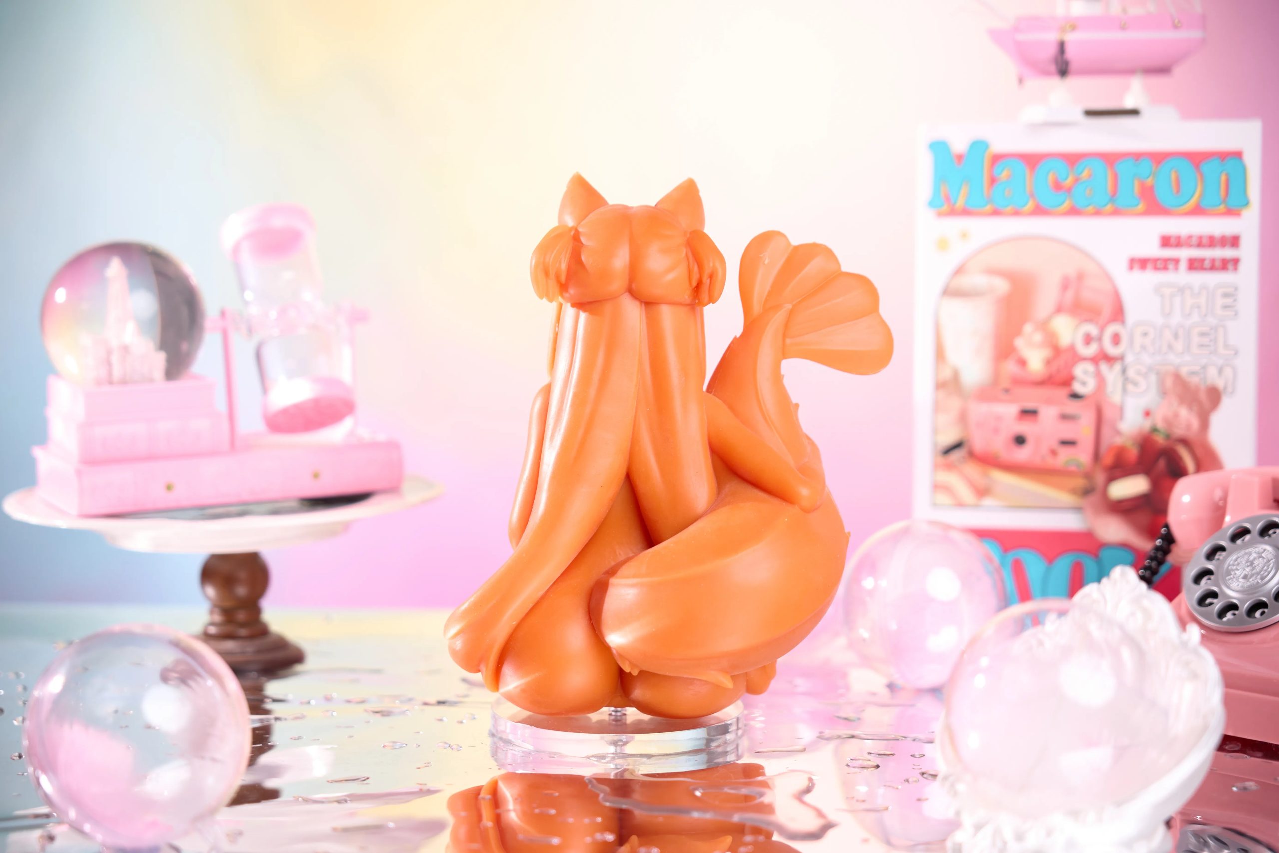 Angled profile view of the complete Ebiko monster girl sex doll character sculpt