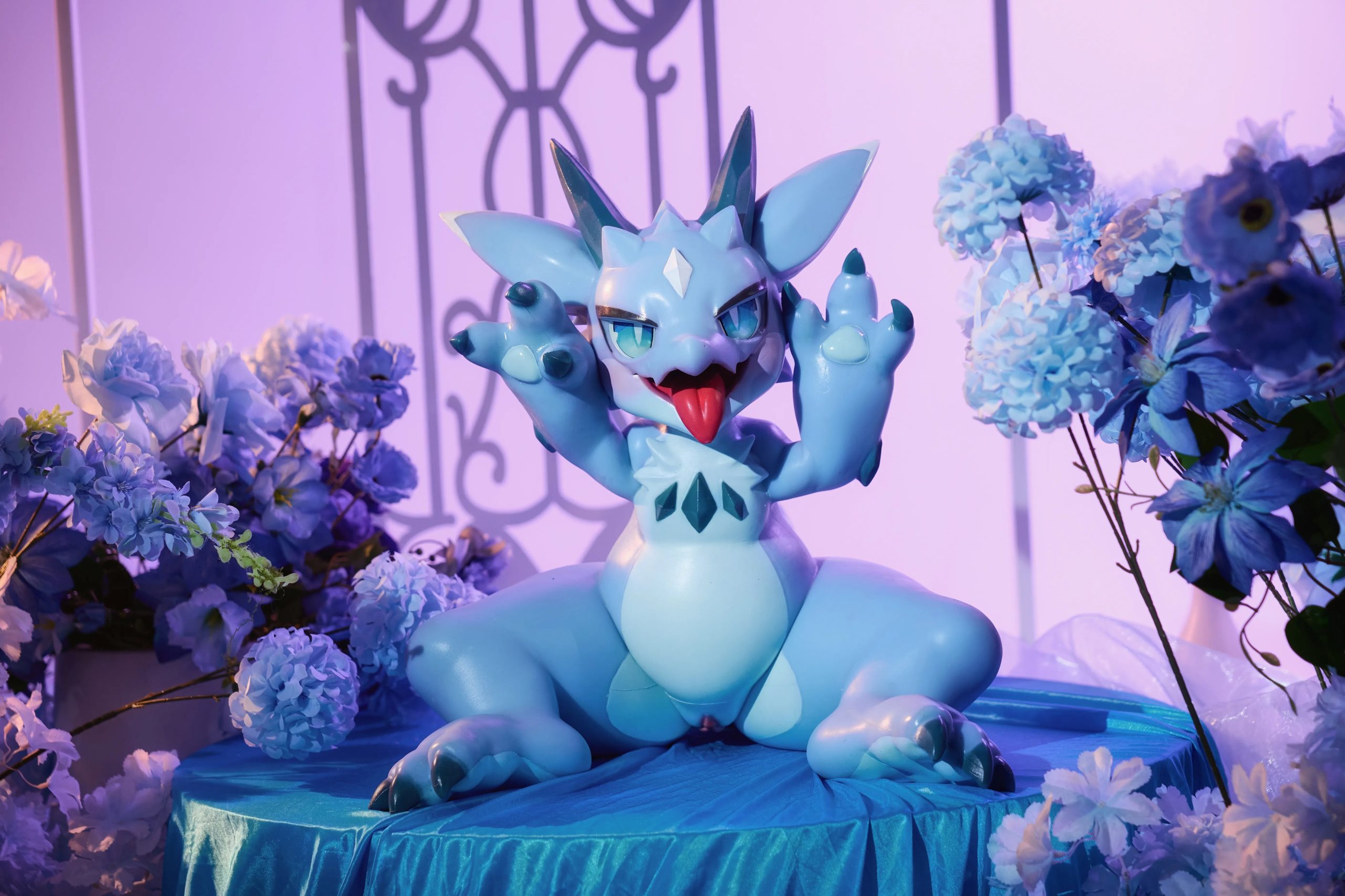Crystchu original ice-dragon fantasy creature design