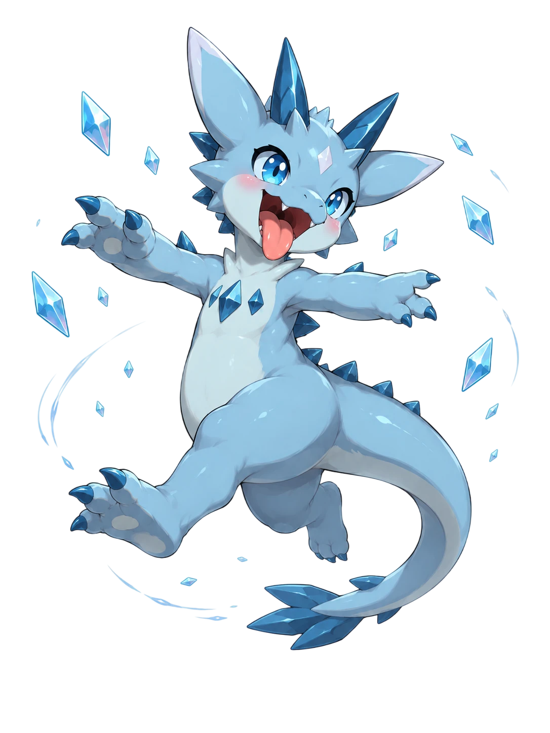 Crystchu poseable fantasy character in an action pose
