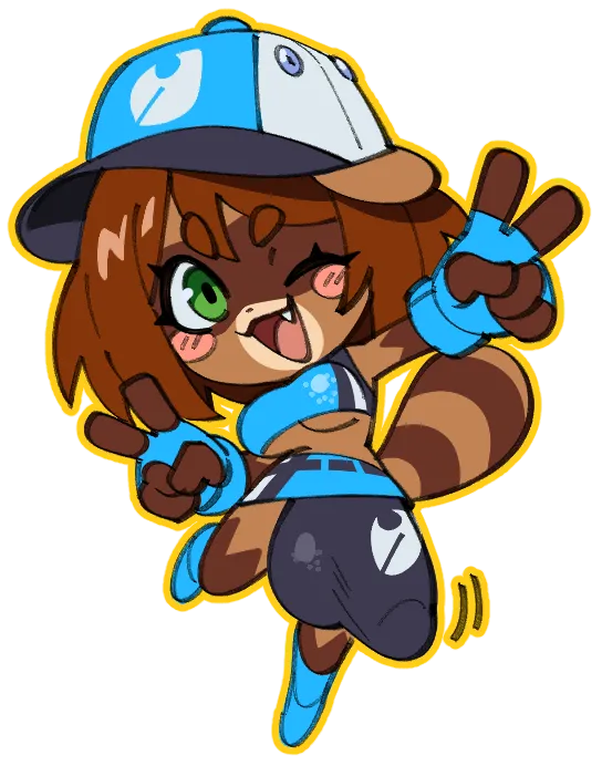 Original anthropomorphic raccoon concept art of Mino by TheHelmetGuy