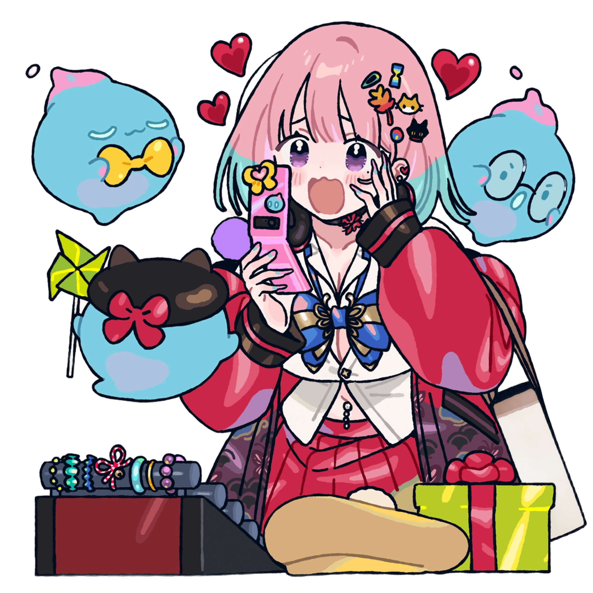 Detailed view of the Reiyu GuiGui limited edition anime figure chest and outfit