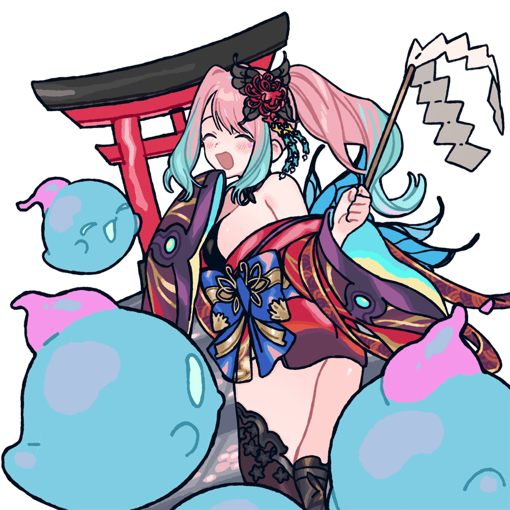 Close-up expression of VTuber Reiyu GuiGui character
