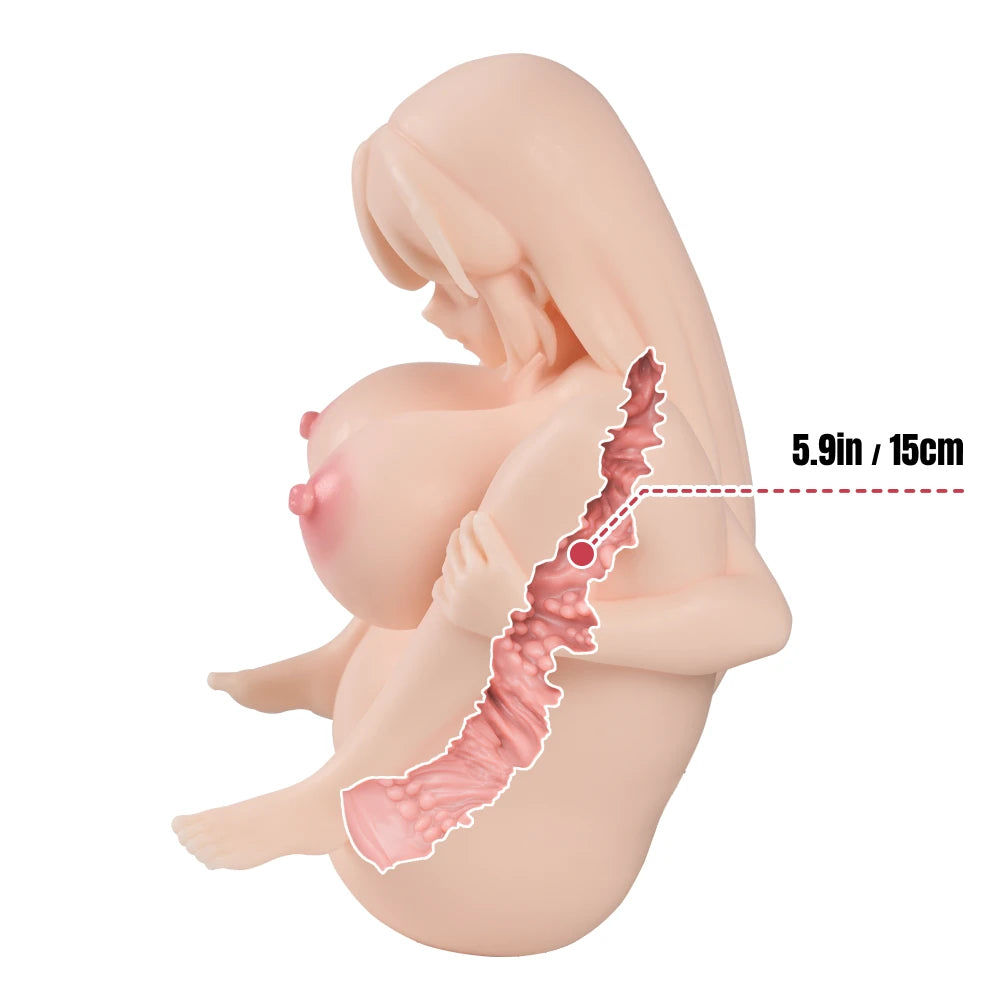 Audrey anime onahole channel diagram showing the 15 cm internal tunnel depth
