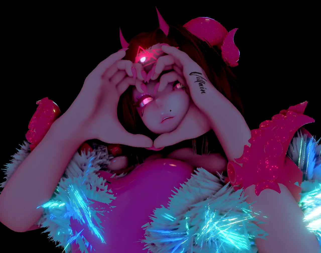 Illustration of VTuber Zombaebby, the eldritch demi-goddess behind this official hentai onahole